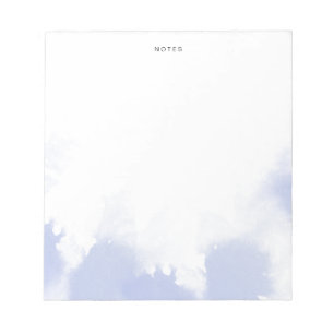 Elegant Blue Watercolor Personalized Notepad