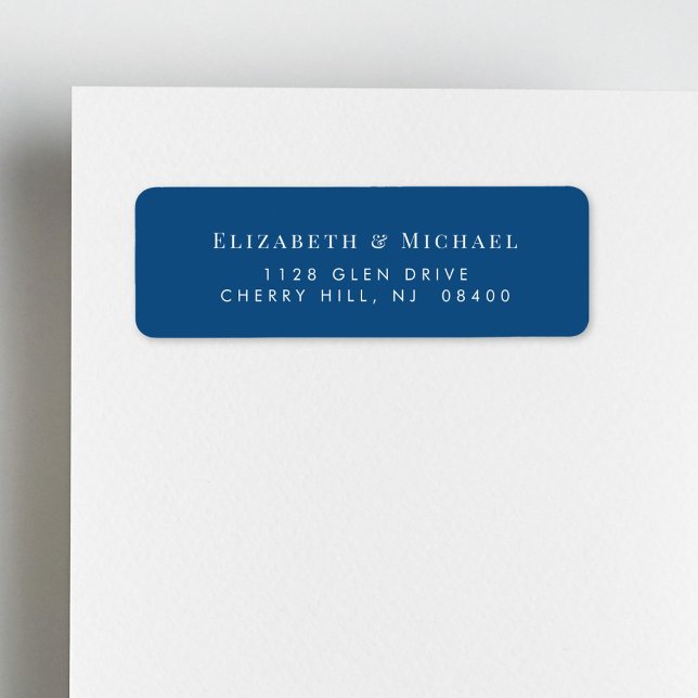 Elegant Blue Wedding Return Address (Creator Uploaded)