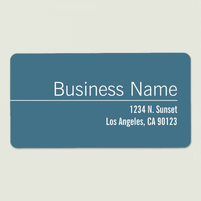 Elegant Blue & White Business Return Address Label (Creator Uploaded)