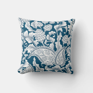 Elegant Blue & White Pineapple Cushion
