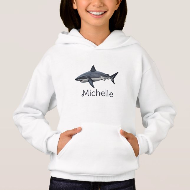 Elegant blue white shark Personalised  (Front)