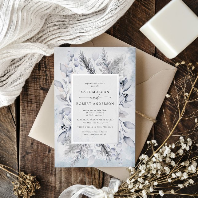 Elegant Blue Winter Floral Wedding (Creator Uploaded)