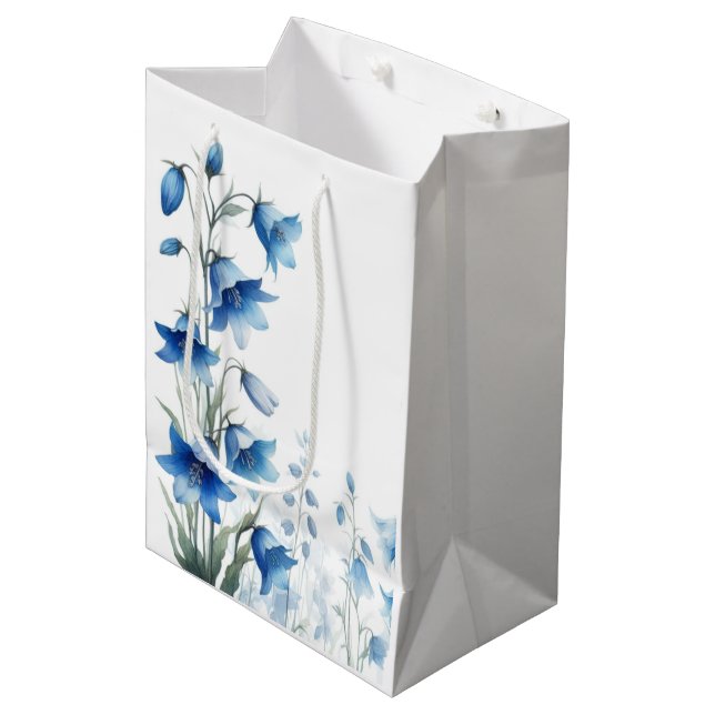 Elegant Bluebells Flowers  Medium Gift Bag (Front Angled)