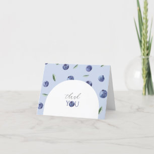Elegant blueberry Baby Shower Thank You Card