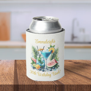 Elegant Blueberry Brunch 30th Birthday Celebration Can Cooler
