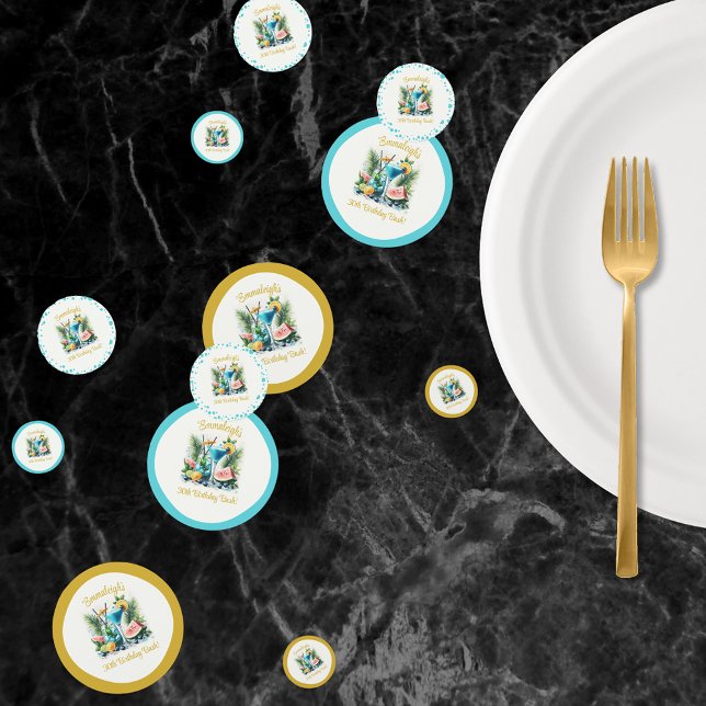 Elegant Blueberry Brunch 30th Birthday Celebration Confetti (Creator Uploaded)