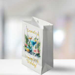 Elegant Blueberry Brunch 30th Birthday Celebration Small Gift Bag