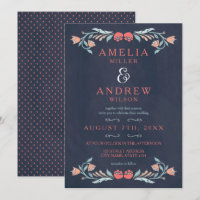 Elegant Bluish Chalkboard Floral Wedding