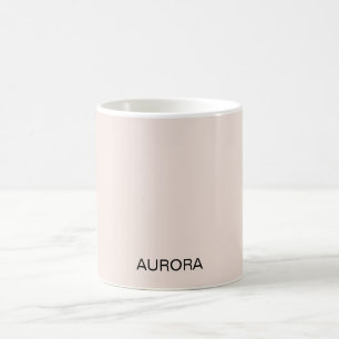 Elegant Blush Beige Personalised Name - Coffee Mug