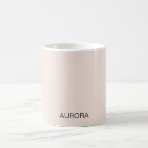 Elegant Blush Beige Personalised Name - Coffee Mug