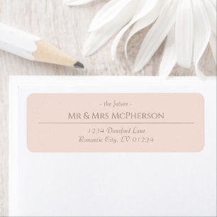 Elegant Blush Beige Return Address Label