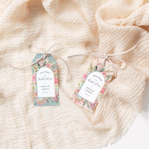 Elegant Blush Bohemian Floral Bridal Shower Gift Tags