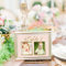 Elegant Blush Childhood Photo Table Number Card
