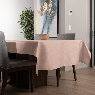Elegant Blush Cream Gold Floral Pattern Tablecloth
