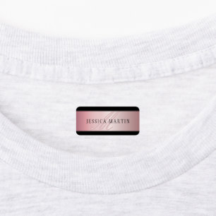 Elegant Blush Faux Rose Gold Name & Initials