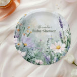 Elegant Blush Floral Baby in Bloom<br><div class="desc">Complete your baby shower table setting with our Baby In Bloom Blush & Teal Spring Floral Shower Paper Plates. Designed with delicate blush and teal watercolor florals, these plates bring a fresh and sophisticated touch to your celebration. Ideal for a spring or garden-themed baby shower, these plates perfectly capture the...</div>