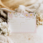 Elegant Blush Floral Bridal Recipe Card<br><div class="desc">This beautiful floral-themed recipe card is the perfect blend of tradition and creativity,  making it the ideal keepsake. Matching items in our store Cava Party Design.</div>