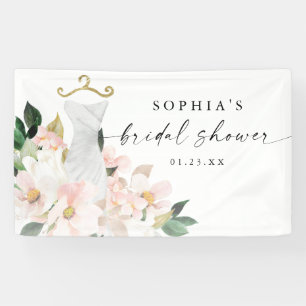 Elegant Blush Floral Bridal Shower Welcome Banner