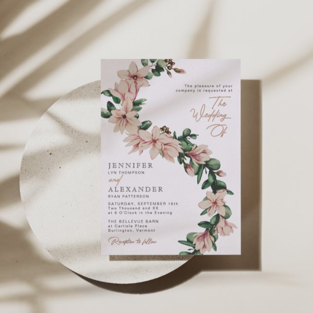 Elegant Blush Floral Eucalyptus Wedding Rose Gold (Creator Uploaded)