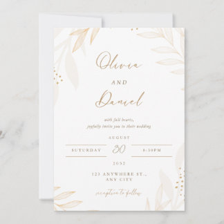 Elegant Blush Floral Wedding Invitation | Editable