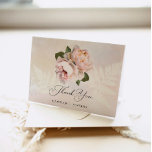 Elegant Blush Flower Bridal Shower Folded Thank You Card<br><div class="desc">This card is a must-have for any bride-to-be looking for a stylish and sophisticated way to thank her guests for their love and support. This Elegant Blush Flower Bridal Shower Folded Thank You Card features a beautiful blush-pink floral design, adding a touch of elegance to the overall look. Most lettering...</div>