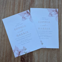 Elegant Blush Flower Petals Wedding Rose Gold