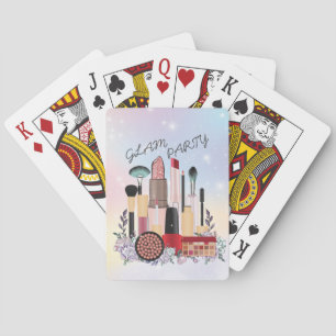 Elegant Blush Girly Pink Makeup Artist Glamour Playing Cards
