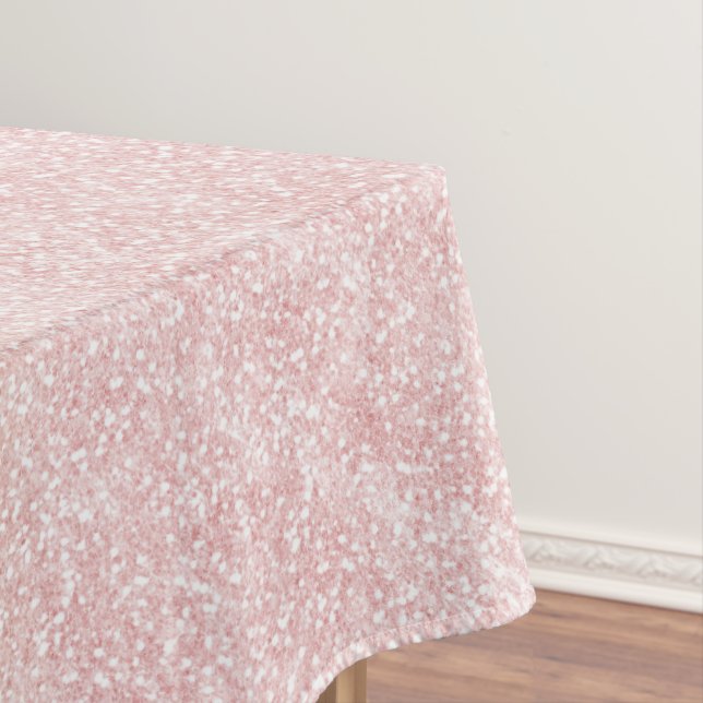 Elegant blush gold and blue simple confetti design tablecloth (In Situ)