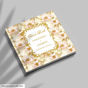 Elegant Blush Gold Wedding Guest Book