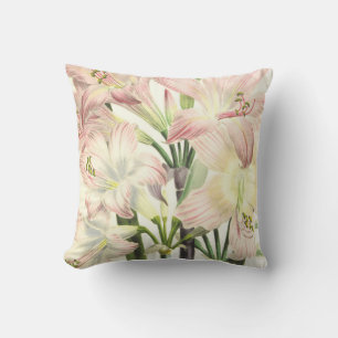 Elegant Blush Lilies Cushion