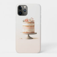 Elegant Blush Peach Floral Cake Kitchen Bakery