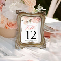 Elegant Blush Peach Watercolor Floral Wedding