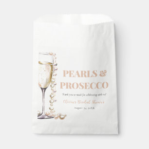 Elegant Blush Pearls and Prosecco Bridal Shower Favour Bags