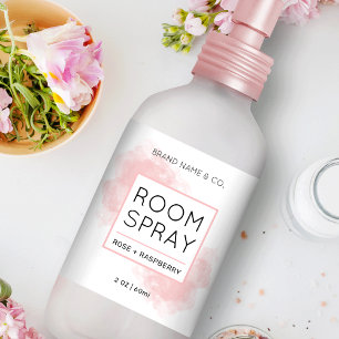 Elegant Blush Pink 2 OZ Room Spray Bottle Label
