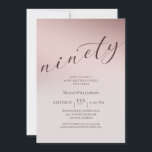 Elegant Blush Pink 90th Birthday Party Invitation<br><div class="desc">Elegant Blush Pink 90th Birthday Party Invitation
Your guests will know that this will be a fun party by just looking at this chic invitation!</div>