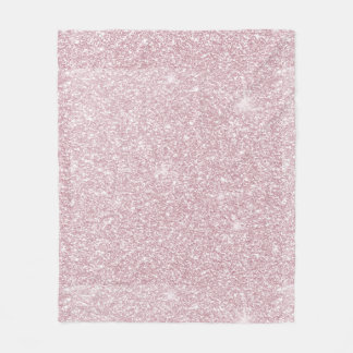 Elegant blush pink abstract trendy girly glitter fleece blanket