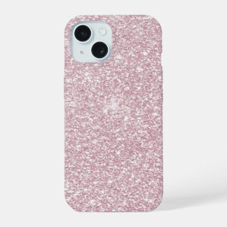 Elegant blush pink abstract trendy girly glitter iPhone 15 case