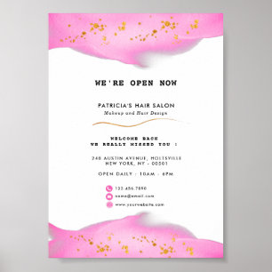 Elegant Blush Pink And Gold Glitter Poster