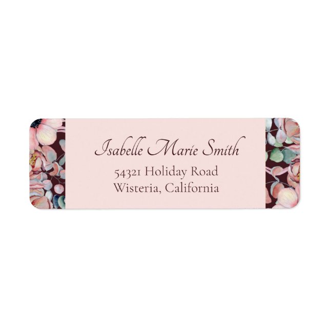 Elegant Blush Pink Anemone Floral Geometric Frames (Front)