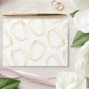 Elegant Blush Pink Anemone Floral Geometric Frames Envelope