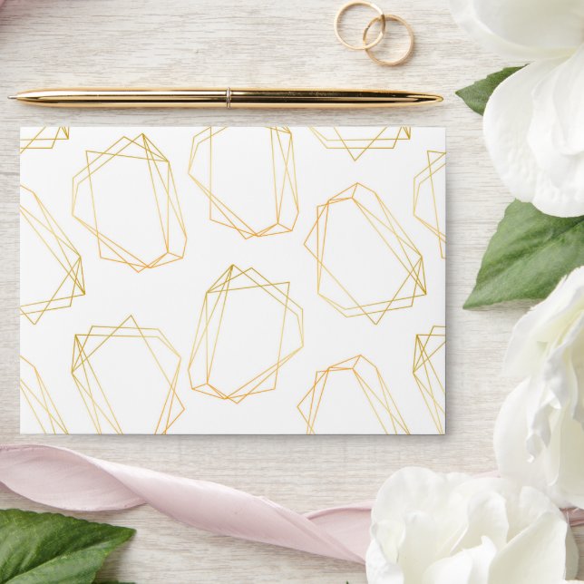 Elegant Blush Pink Anemone Floral Geometric Frames Envelope (Wedding)