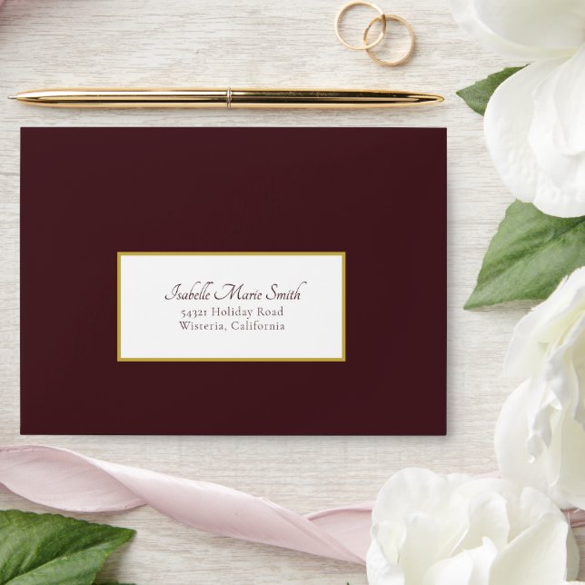 Elegant Blush Pink Anemone Floral Geometric Frames Envelope (Wedding)