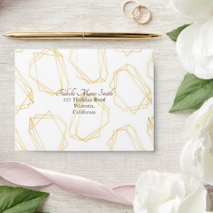 Elegant Blush Pink Anemone Floral Geometric Frames Envelope