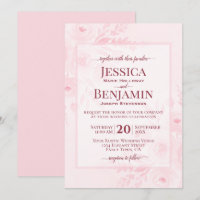 Elegant Blush Pink Boho Chic Floral Wedding