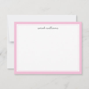 Elegant Blush Pink Border Minimal Card