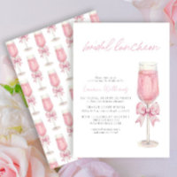 Elegant Blush Pink Bow Champagne Bridal Luncheon