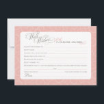 Elegant Blush Pink Bridal Shower Well Wishes Advice Card<br><div class="desc">Elegant bridal shower "Well Wishes for the Future Mr and Mrs" cards feature an ornate calligraphy script font,  scroll flourishes,  and butterfly pattern on the reverse side of the card.  White,  light peony pink,  and warm pewter grey design colours.</div>