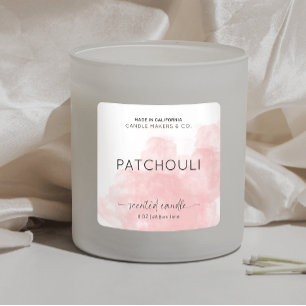 Elegant Blush Pink Candle Jar Packaging Square Sticker