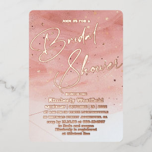Elegant Blush Pink chic Bridal Shower Rose Gold  