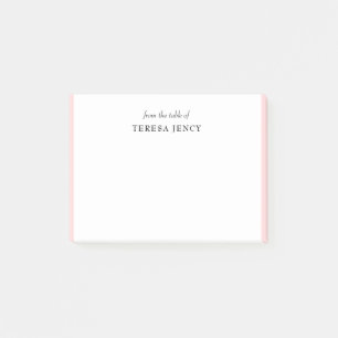 Elegant Blush Pink Feminine Desk Design Post-it Notes